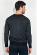Пуловер мужской с контрастным вырезом 50PD344 темно-серый