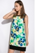 Платье женское 64PD113 зелено-желтый , цветы