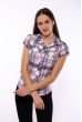 Рубашка женская 118P255 коричнево-бежевый