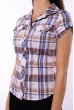 Рубашка женская 118P255 коричнево-бежевый