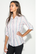 Рубашка женская с бусинами 51P004 розово-серый