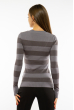 Пуловер женский с V-образным вырезом 618F071 серо-грифельный