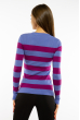 Пуловер женский с V-образным вырезом 618F071 сизо-сиреневый