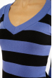 Пуловер женский с V-образным вырезом 618F071 сизо-черный