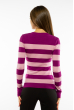 Пуловер женский с V-образным вырезом 618F071 сиренево-розовый