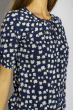 Блуза женская с пуговицей впереди 118P341 темно-синий