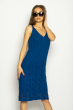 Платье вязаное с узором 629F004 синий