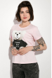 Футболка женская с плюшевым медведем 32P081 розовый
