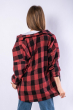 Рубашка женская 632F018-2 бордово-черный