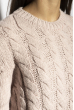 Вязаный женский свитер 120PNA19308 бежевый