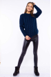 Вязаный женский свитер 120PNA19308 темно-синий