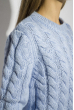 Вязаный женский свитер 120PNA19308 голубой