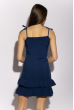 Платье с рюшами на юбке 103P006 темно-синий