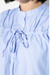 Рубашка женская с завязками 64PD337-2 голубой , клетка
