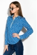 Блузка женская праздничная, легкая 64PD155 бело-голубой Блузка женская праздничная, легкая 64PD155 бело-голубой