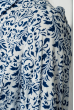 Блузка женская праздничная, легкая 64PD155 бело-синий (вензеля)