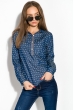 Блузка женская праздничная, легкая 64PD155 джинс-белый , бабочки Блузка женская праздничная, легкая 64PD155 джинс-белый , бабочки