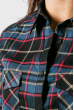 Рубашка женская стильный крой 793K001-1 сине-черный