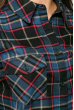 Рубашка женская стильный крой 793K001-1 сине-черный