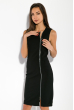 Платье женское, облегающее с молние впереди 87PV221 черный