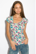 Блуза женская разноцветная 118P021 бирюзово-малиновый