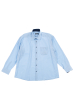 Рубашка мужская (батал) в тонкую полоску 50PD31460 бело-голубой