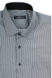 Рубашка мужская (батал) в тонкую полоску 50PD31460 серо-белый