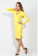 Платье женское элегантное миди 32P016 лимонный