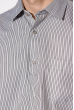 Мужская рубашка 120PAR162 серо-белый