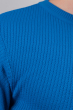 Свитер тонкий, трикотажный мужской джемпер №82F017 синий