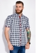 Повседневная рубашка в клетку 129P062 темно-синий / красный
