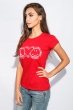 Футболка женская стильная 211F027-8 красный