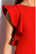 Платье с воланами 120PLTR131 красный