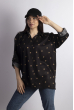Рубашка женская черно-коричневая 632F022-5 черно-коричневый