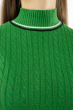 Гольф с комбинированной вязкой  618F403 зеленый