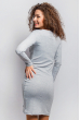 Платье женское на шнуровке 388F001 светло-серый