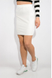 Костюм женский (юбка, топ) 110P626 кремовый , полоска