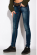 Потертые женские джинсы 120POS0366 темно-синий