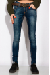 Потертые женские джинсы 120POS0366 темно-синий