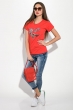 Футболка женская 211F056 красный Футболка женская 211F056 красный