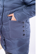 Куртка женская с капюшоном 120PSKL908 серо-сизый
