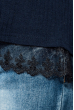 Джемпер женский с кружевом по краю изделия 64PD271 темно-синий