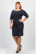 Платье женское для пышных дам 37P003 темно-синий