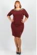 Платье женское для пышных дам 37P003 сливовый