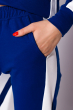 Трикотажный спортивный костюм с манжетами 120PSE005 сине-белый