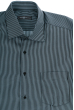 Рубашка мужская (батал) в мелкую полоску, с карманом 50PD21447 серо-черный