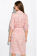 Платье-рубашка в крупную клетку 120PMB026 светло-розовый