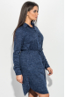 Платье (полубатал) женское с поясом 64PD290 синий меланж , люрикс