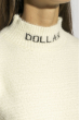 Модный свитер с надписями на воротнике 120PFA374157 молочный