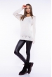 Свитер женский удлиненный 610F004 молочный Свитер женский удлиненный 610F004 молочный